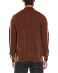 Brodie Cashmere Brodie Cashmere Zip Up Wool & Cashmere-Blend Funnel Neck Cardigan