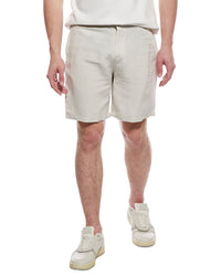 Tahari Woven Flat Front Linen-Blend Short