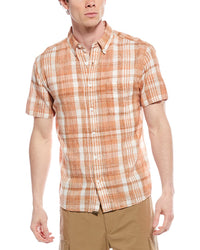 Billy Reid Tuscumbia Standard Fit Shirt Orange