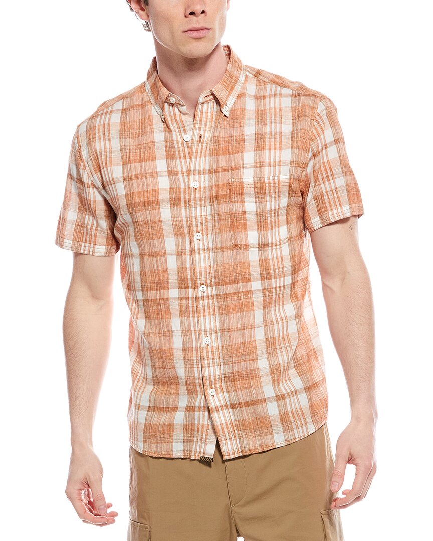 Billy Reid Tuscumbia Standard Fit Shirt Orange