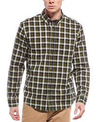 Billy Reid Tuscumbia Linen-Blend Shirt Green
