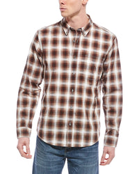 Billy Reid Tuscumbia Linen-Blend Shirt Grey Multi