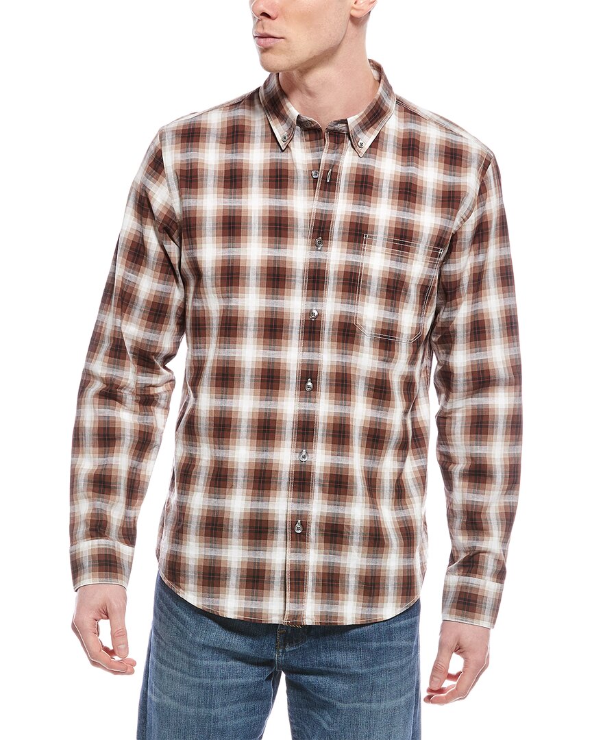 Billy Reid Tuscumbia Linen-Blend Shirt Grey Multi