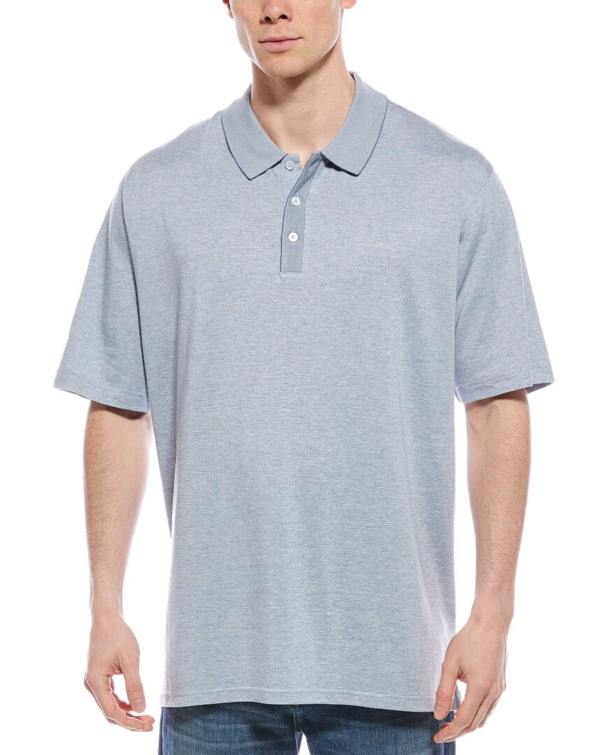 Peter Millar Barnes Knit Polo Shirt Blue Regular XXL