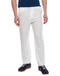 Tahari Woven Flat Front Linen-Blend Pant