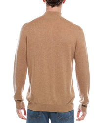 Forte Cashmere Mock Neck Cashmere 1/4-Zip Sweater