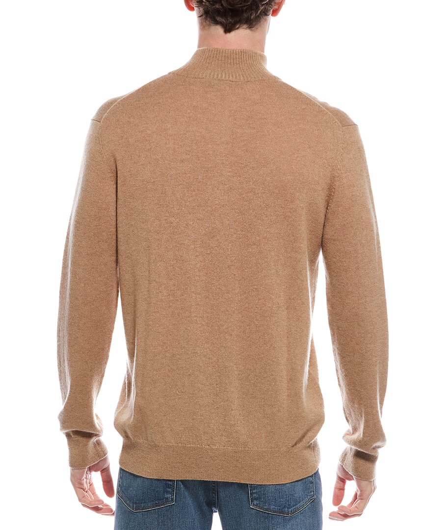 Forte Cashmere Mock Neck Cashmere 1/4-Zip Sweater
