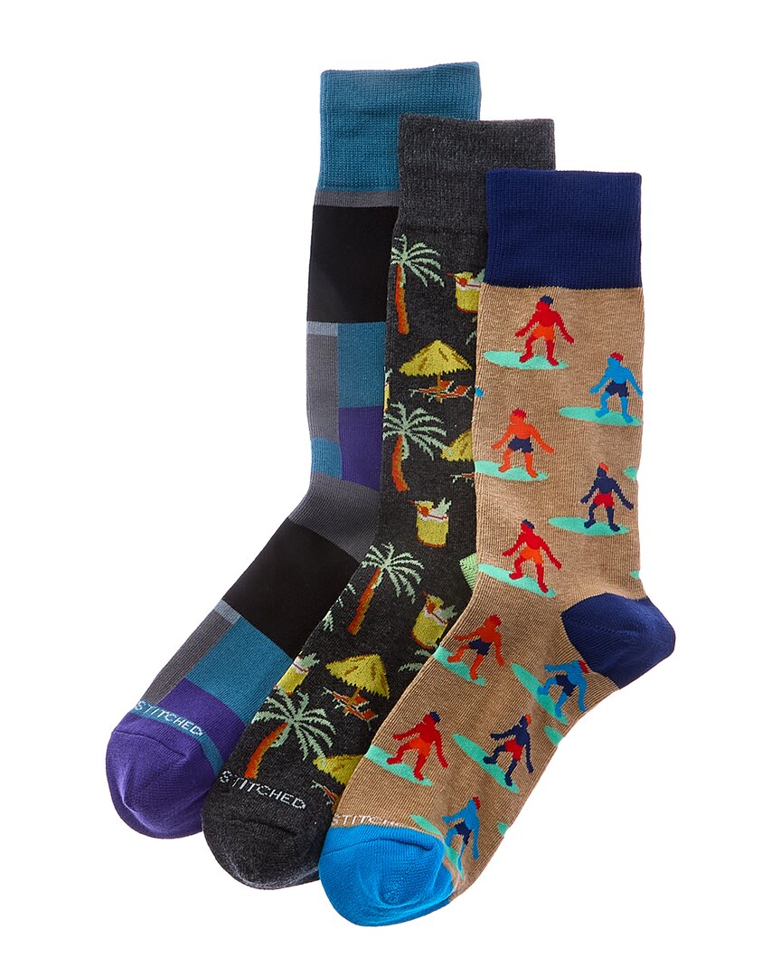 Unsimply Stitched 3Pk Socks One Size Fits All Multi Color