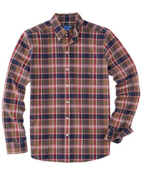 J.Mclaughlin Mens Plaid Collis Modern Fit Wo Woven Shirt, S