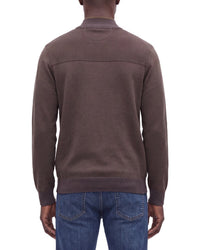 Raffi Birdseye 1/4-Zip Mock Neck Sweater