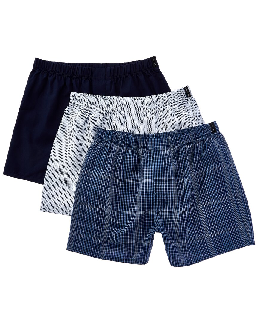 Tahari 3Pk Premium Woven Boxer Regular S Blue