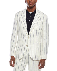 Brunello Cucinelli 2Pc Wool, Linen, & Silk-Blend Suit With Pleated Pant