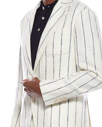 Brunello Cucinelli 2Pc Wool, Linen, & Silk-Blend Suit With Pleated Pant
