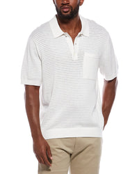Madewell Madewell Pointelle Stitch Silk-Blend Polo Sweater