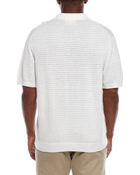 Madewell Madewell Pointelle Stitch Silk-Blend Polo Sweater