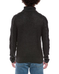 Weatherproof Vintage Chunky Cable Knit Quarter Zip Mock Neck Sweater