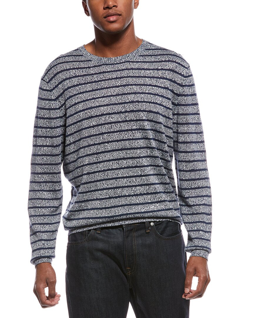 tyler böe Tyler Böe Mens Tyler Boe Linen Crewneck Sweater, M, Orange