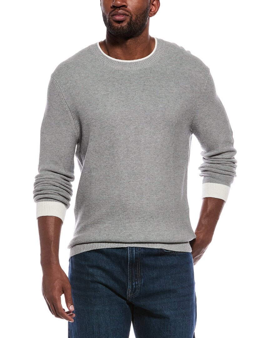 Atm Anthony Thomas Melillo Colorblocked Cashmere-Blend Crewneck Sweater