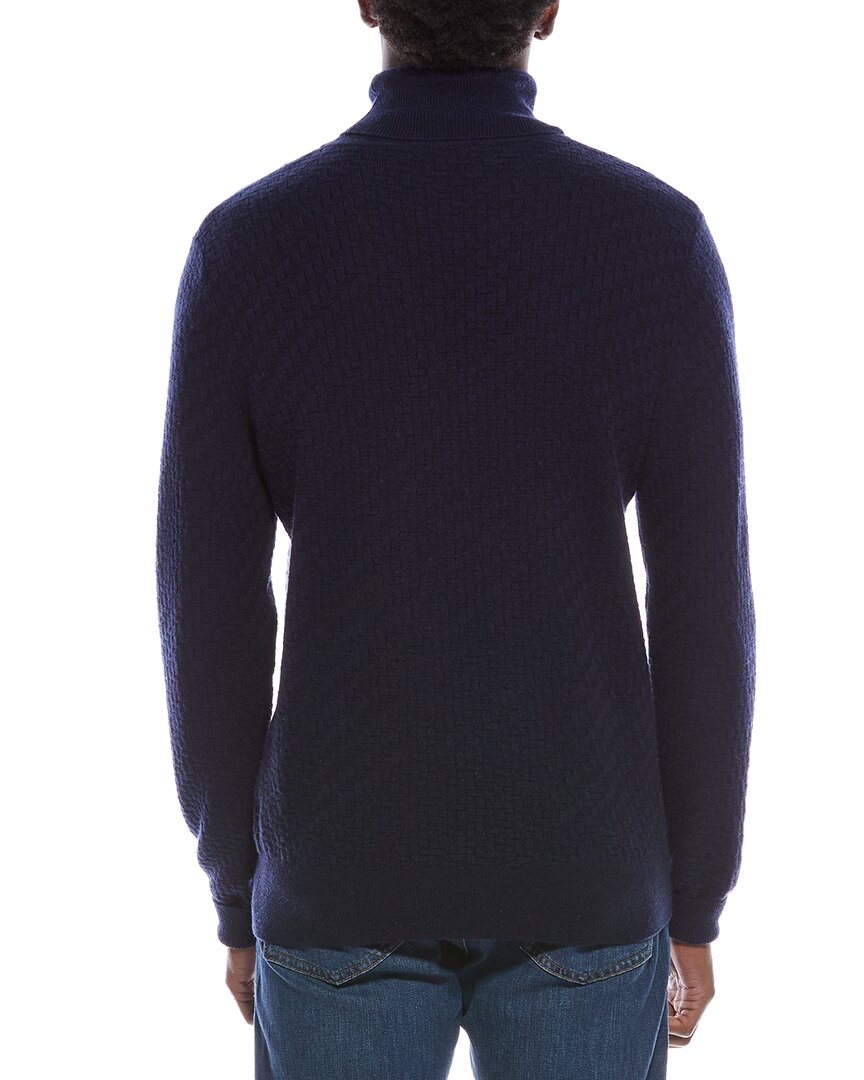 Kier + J Fancy Stitch Wool & Cashmere-Blend Turtleneck Sweater