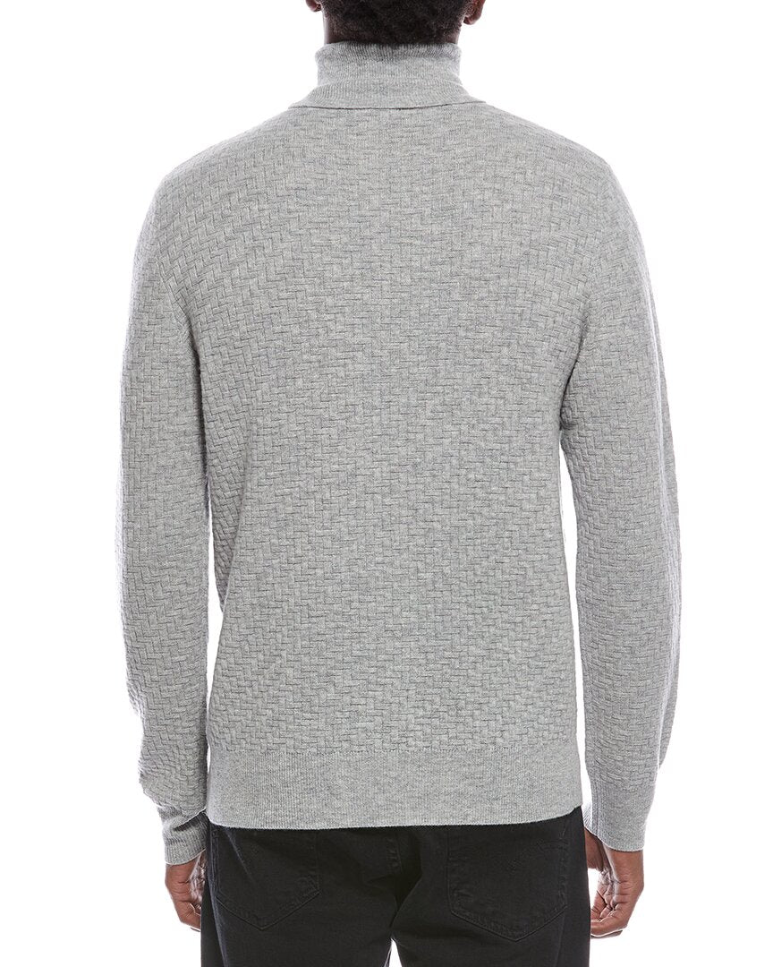 Kier + J Fancy Stitch Wool & Cashmere-Blend Turtleneck Sweater