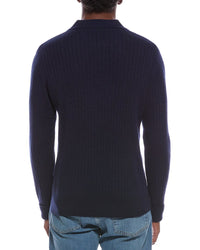 Kier + J Spread Collar Wool & Cashmere-Blend Polo Sweater