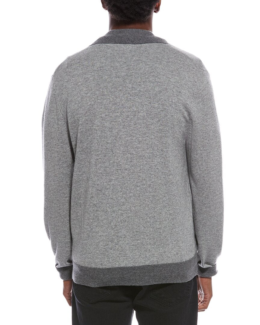 Kier + J College Wool & Cashmere-Blend Zip-Up Cardigan