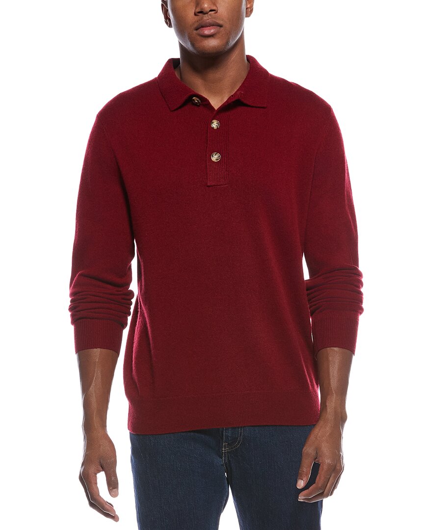 Kier + J Mixed Stitch Wool & Cashmere-Blend Polo Sweater