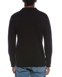 Kier + J Mixed Stitch Wool & Cashmere-Blend Polo Sweater