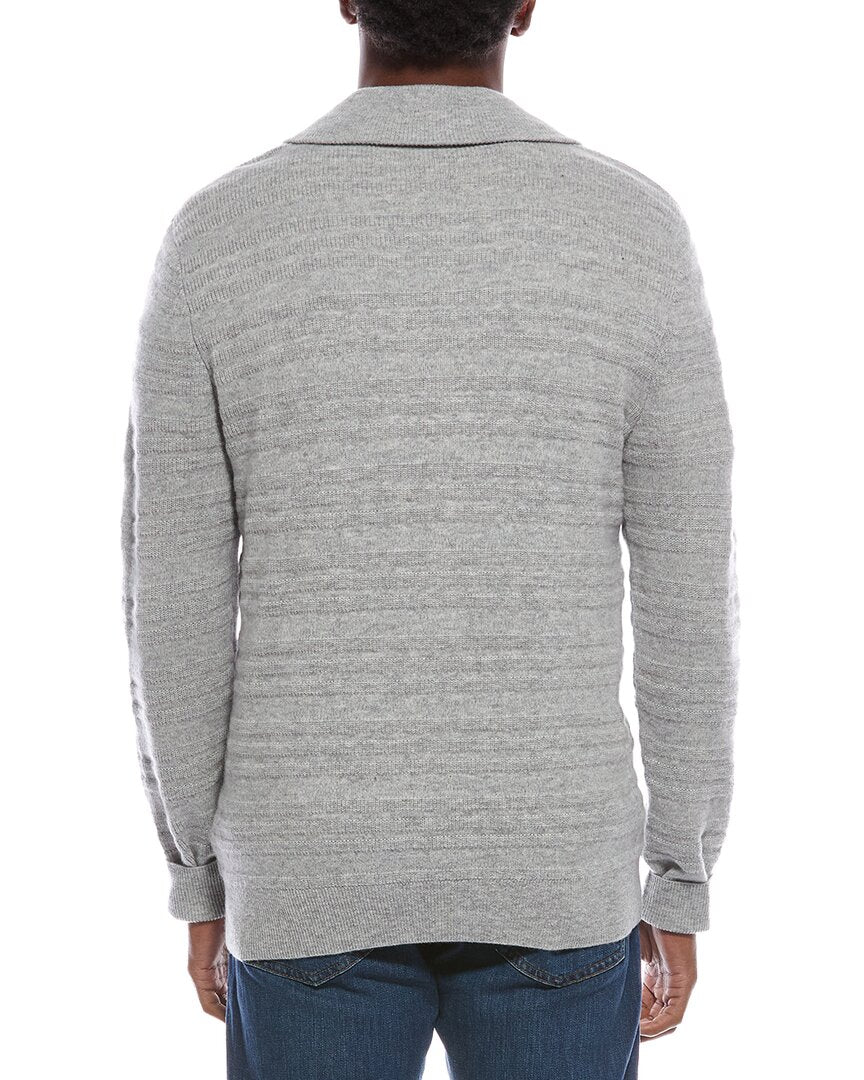 Kier + J Shawl Collar Fancy Stitch Wool & Cashmere-Blend Pullover