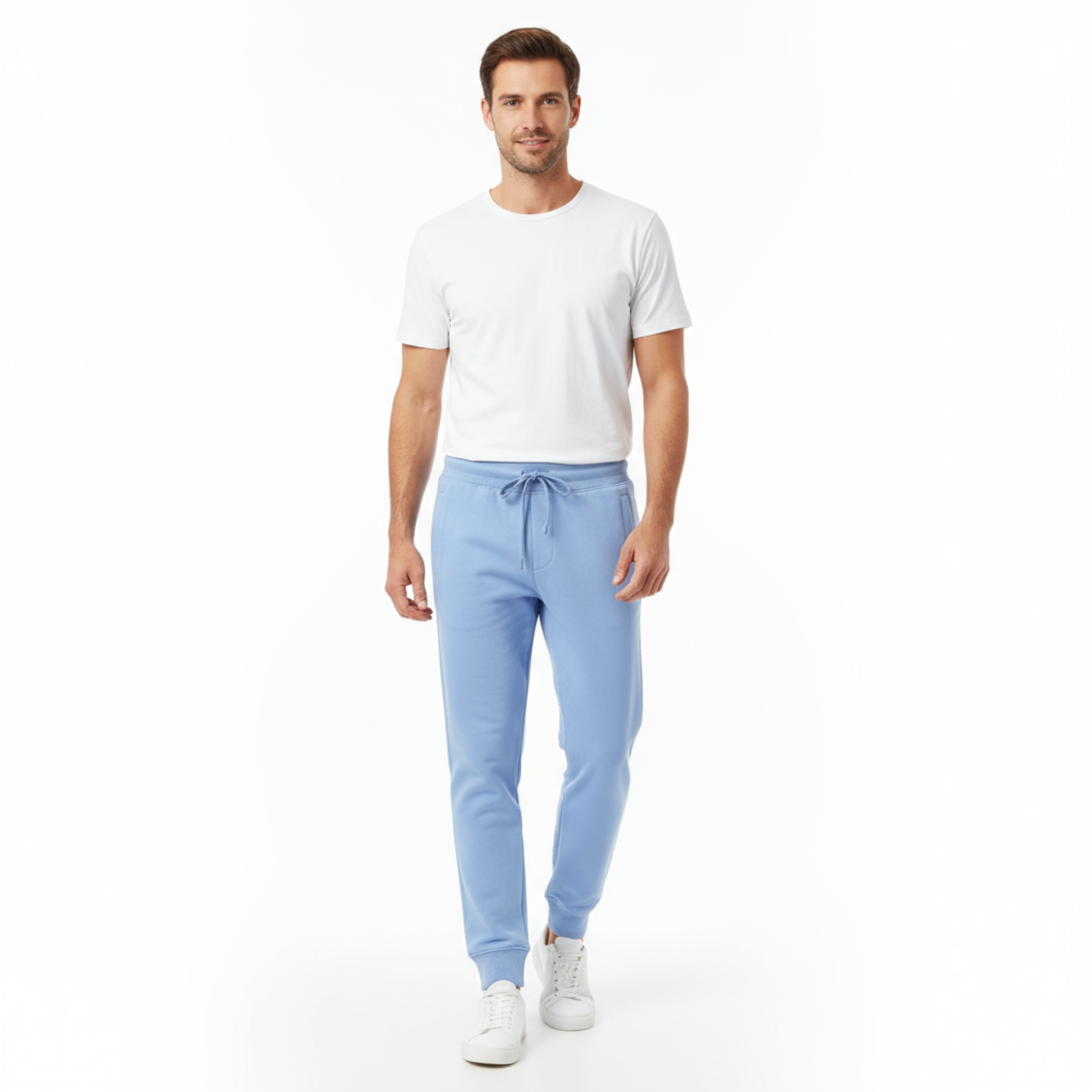 Versace Jeans Couture 100% Cotton Signature Cuffed Logo Drawstring Sweatpants-