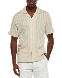 Civil Society Javier Relaxed Fit Stripe Jacquard Shirt