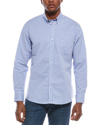 Tailorbyrd Signature Gingham Shirt Blue
