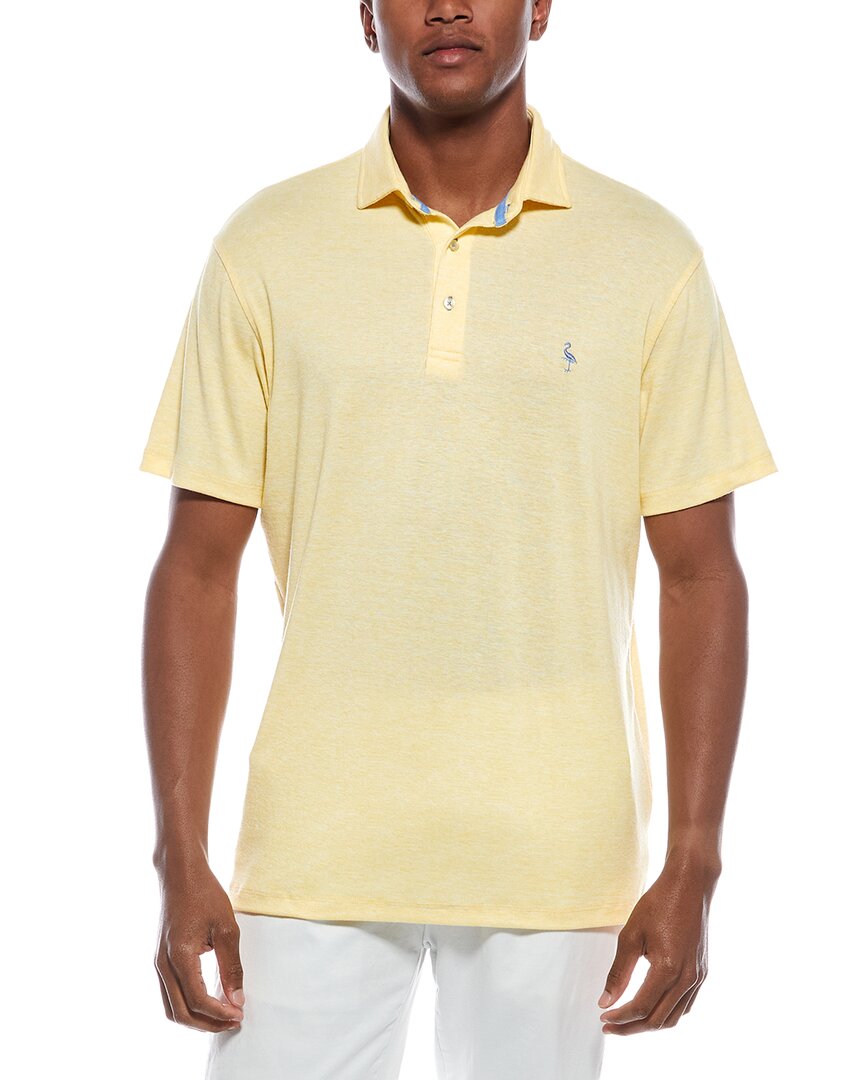 Tailorbyrd Featherweight Super Soft Melange Jersey Polo Shirt Regular S Yellow