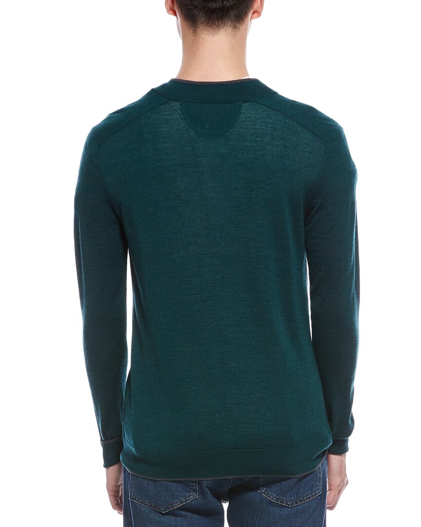 Raffi Raffi English Rib Wool-Blend 1/4-Zip Sweater