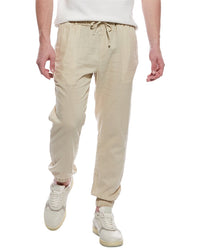 Tahari Drawstring Linen-Blend Jogger Pant