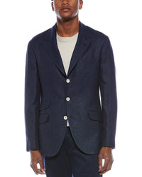 Brunello Cucinelli Linen & Wool-Blend Blazer