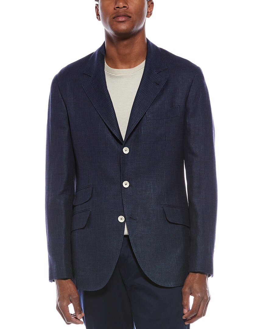 Brunello Cucinelli Linen & Wool-Blend Blazer
