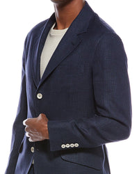 Brunello Cucinelli Linen & Wool-Blend Blazer