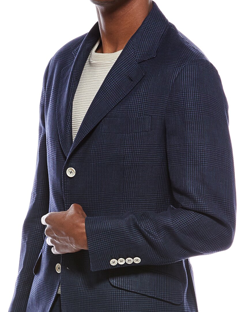 Brunello Cucinelli Linen & Wool-Blend Blazer