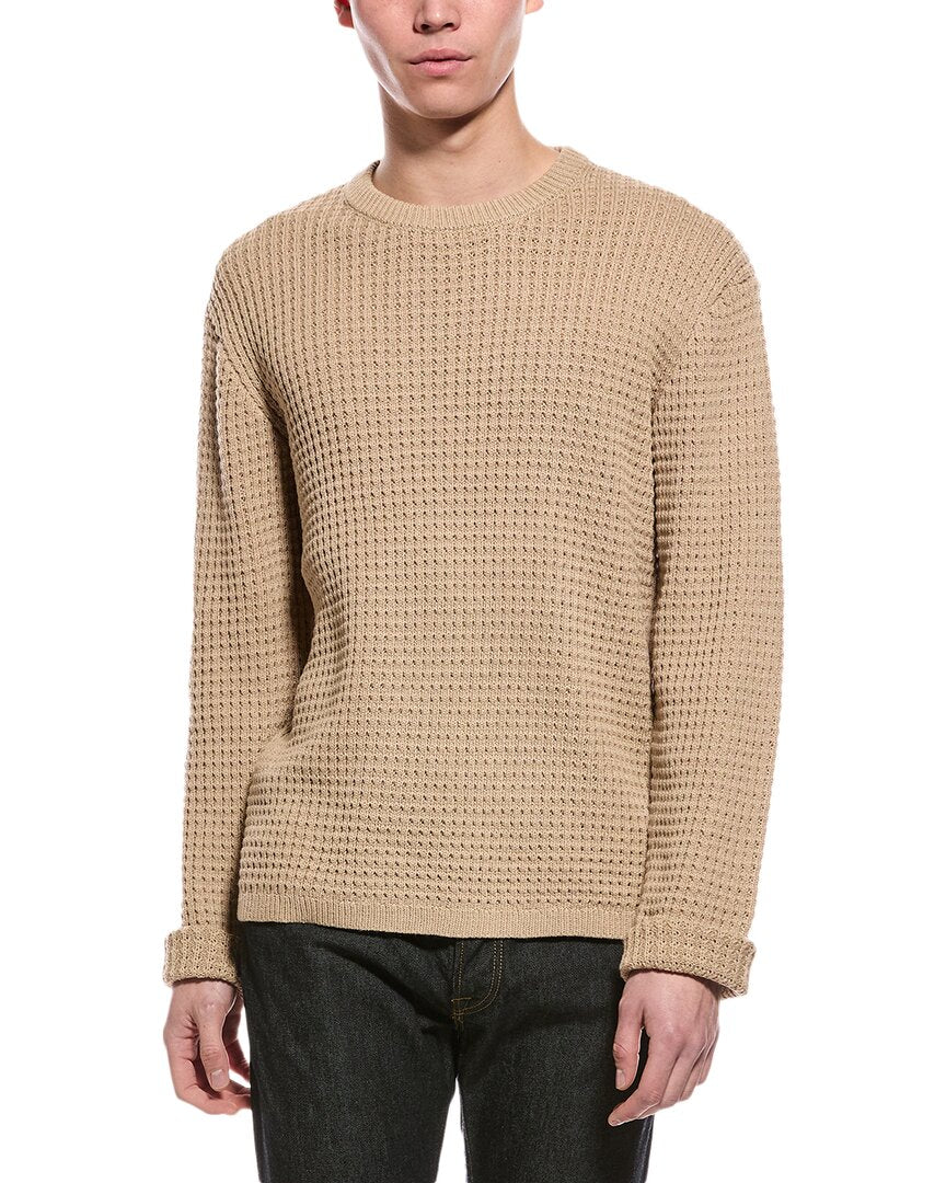 Slate & Stone Waffle Knit Wool-Blend Crewneck Sweater
