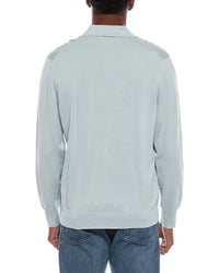 J.Mclaughlin Blue Amalfi Polo Sweater
