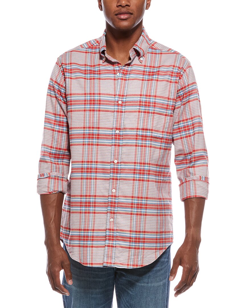 J.Mclaughlin Mens Collis Shirt, S, Red