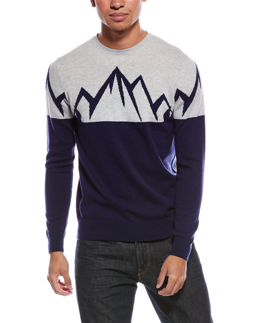 Brodie Cashmere Landscape Wool & Cashmere-Blend Crewneck Sweater