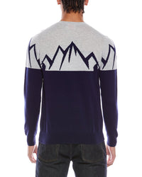 Brodie Cashmere Landscape Wool & Cashmere-Blend Crewneck Sweater