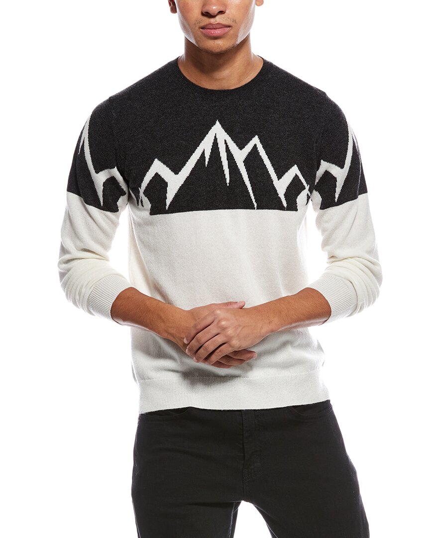Brodie Cashmere Landscape Wool & Cashmere-Blend Crewneck Sweater