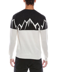 Brodie Cashmere Landscape Wool & Cashmere-Blend Crewneck Sweater