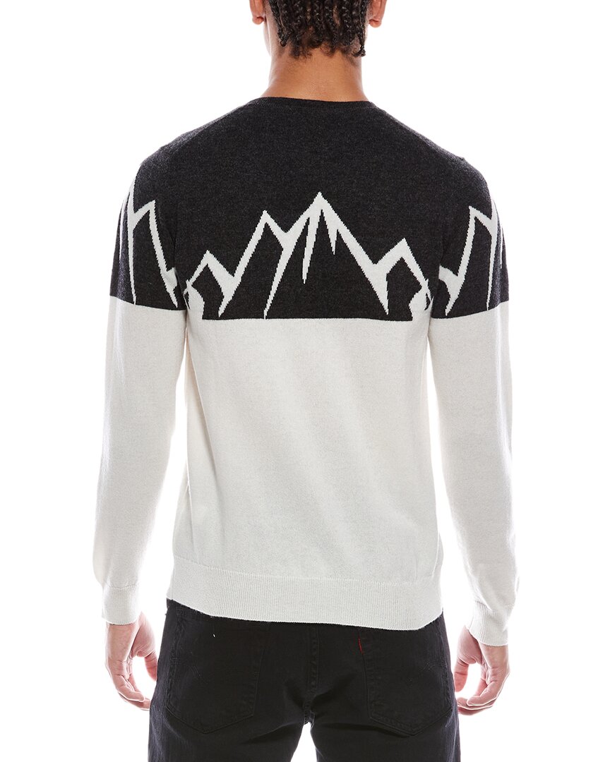 Brodie Cashmere Landscape Wool & Cashmere-Blend Crewneck Sweater