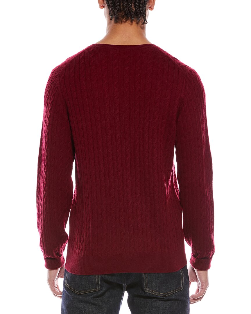 Brodie Cashmere Twist Cable Wool & Cashmere-Blend Crewneck Sweater