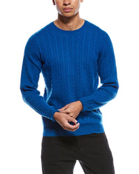 Brodie Cashmere Brodie Cashmere Twist Cable Wool & Cashmere-Blend Crewneck Sweater