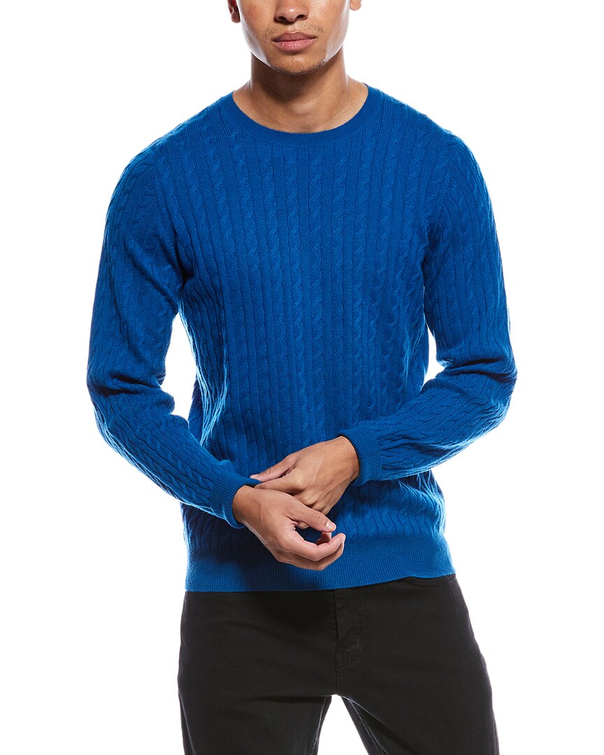 Brodie Cashmere Brodie Cashmere Twist Cable Wool & Cashmere-Blend Crewneck Sweater